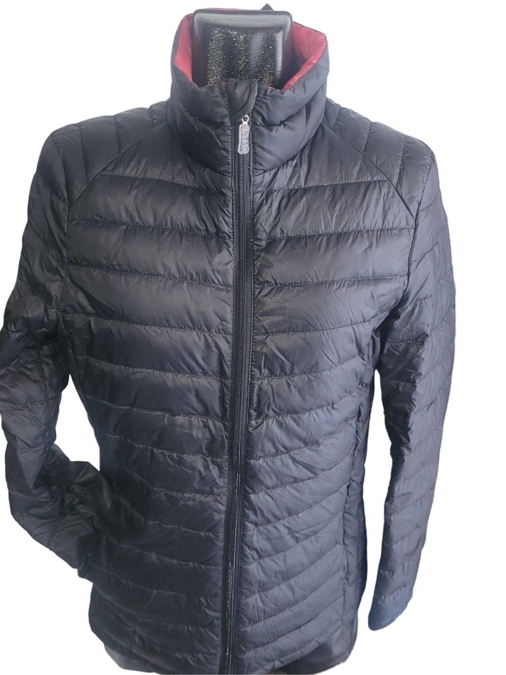 Le Grenier Black Lightweight Quilted Down Packable Puffer Jacket Size M